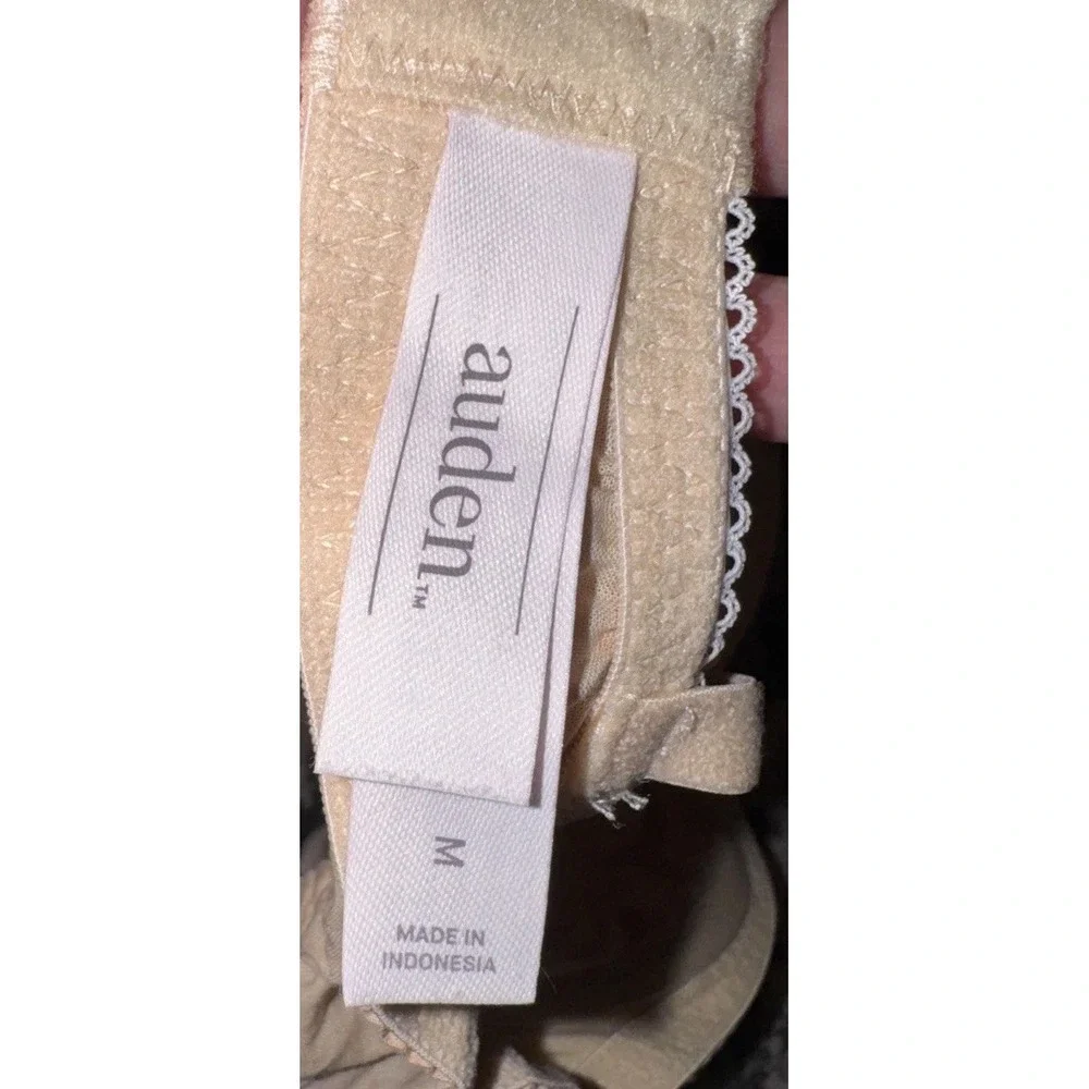 Auden Beige Nude  Unlined Balconette Bra Bralette Sz Medium Womems New